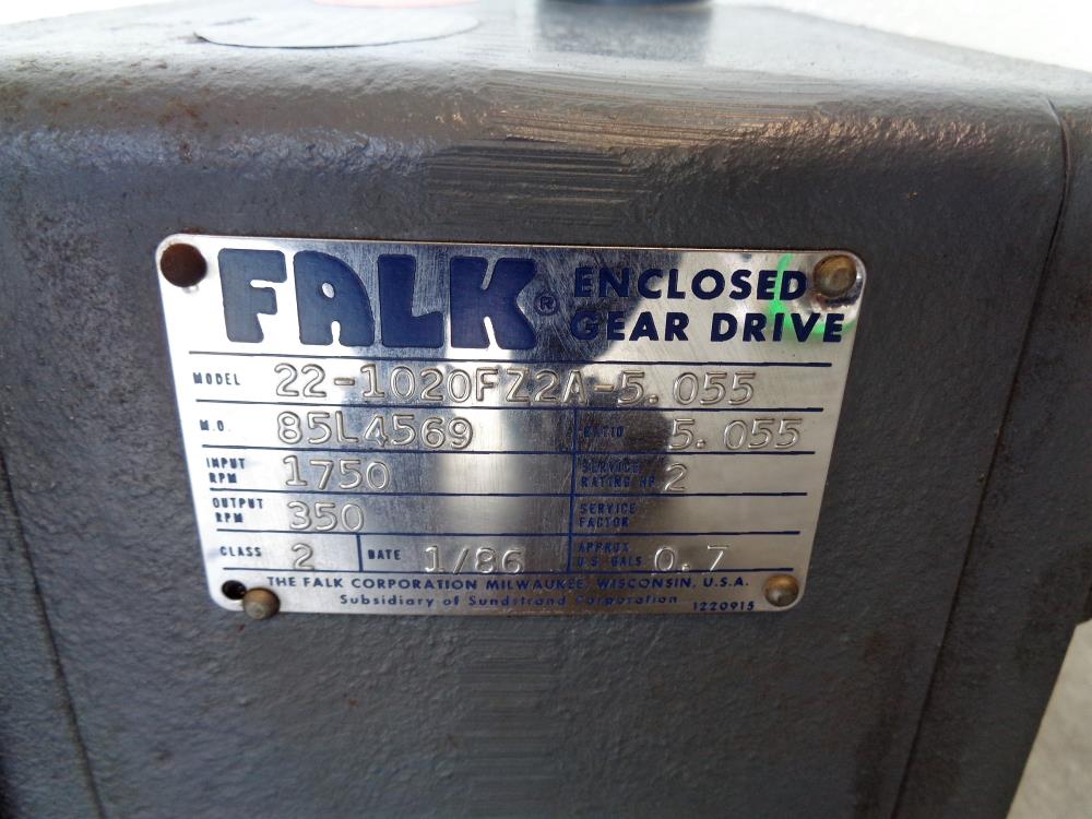 Falk Enclosed Gear Drive 1750 RPM, 5.055 Ratio, #22-1020FZ2A-5.055